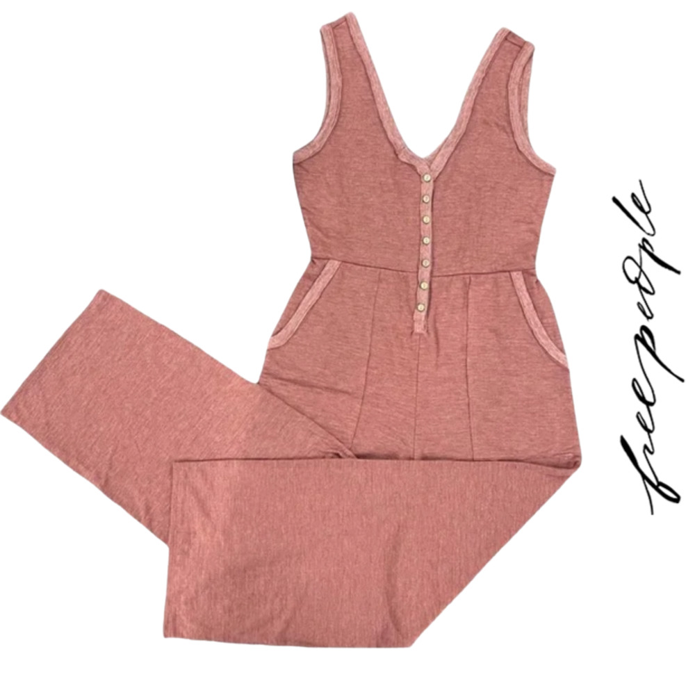 Free People Pink Jumpsuit